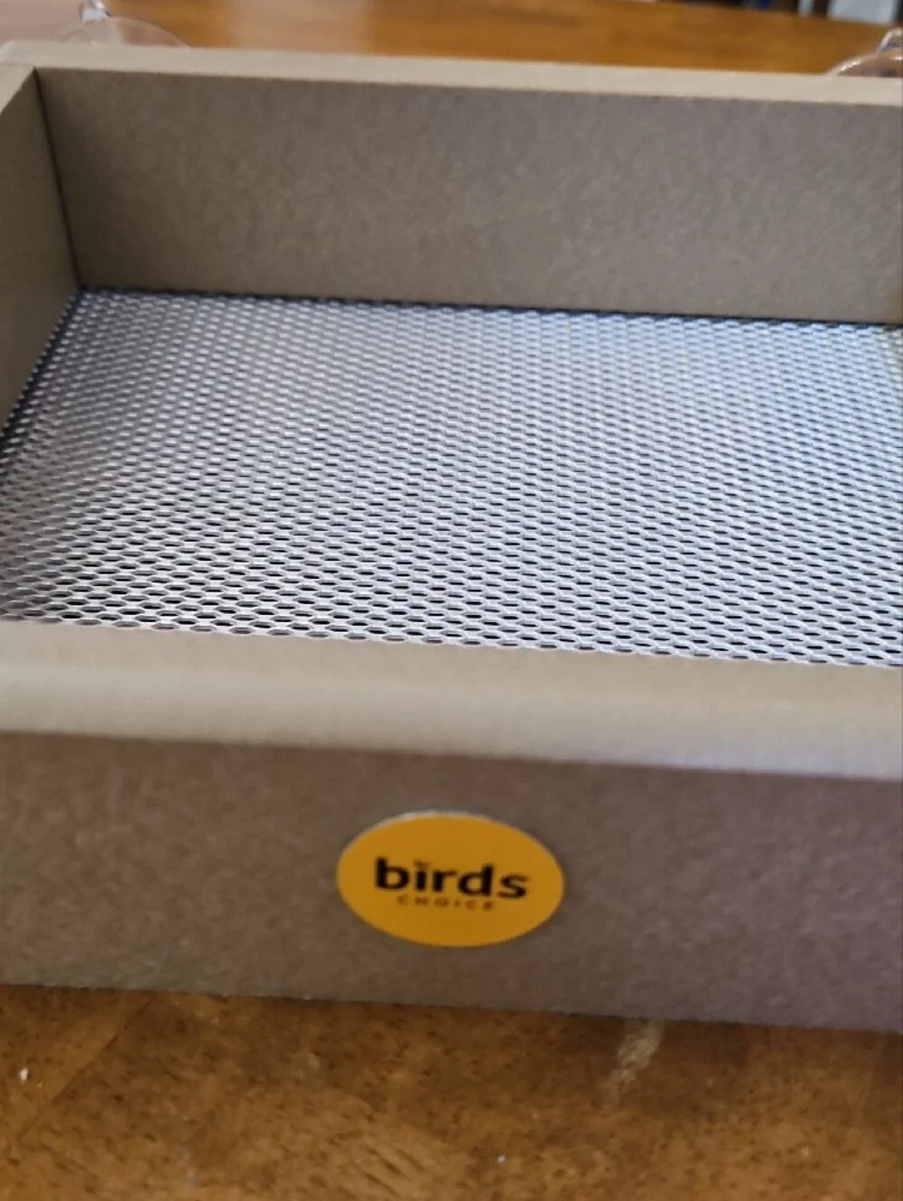 Tan Suction-Cup Window Bird Feeder Tray/ NEW